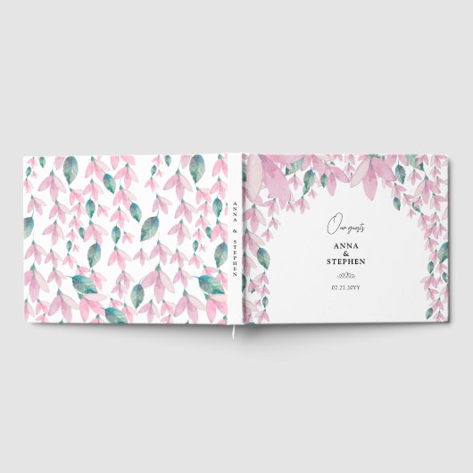 Charming Pink Wisteria Gastenboek (Volledig)