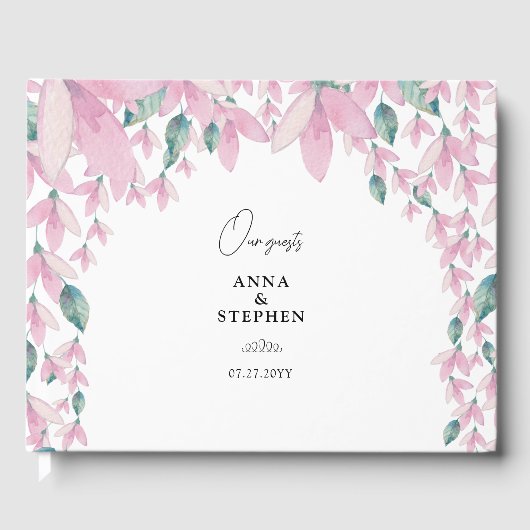 Charming Pink Wisteria Gastenboek (Voorkant)