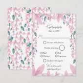 Charming Pink Wisteria RSVP (Voorkant / Achterkant)