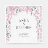 Charming Pink Wisteria Servet (Voorkant)