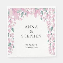 Charming Pink Wisteria Servet