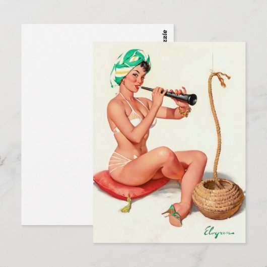 Charming Pinup Briefkaart (Voorkant / Achterkant)