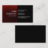 Charming Plain Black Red Attractive Visitekaartje (Voorkant / Achterkant)