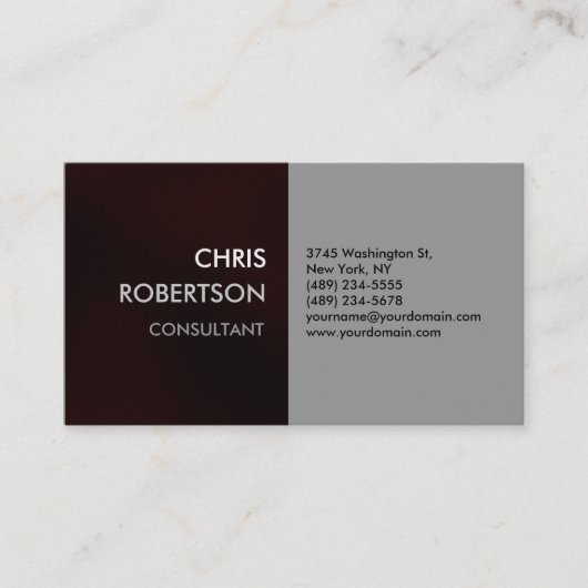 Charming Plain Browny Red Attractive Visitekaartje (Voorkant)