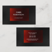 Charming Plain Grey Red Attractive Visitekaartje (Voorkant / Achterkant)
