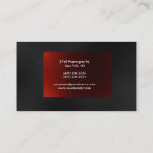 Charming Plain Grey Red Attractive Visitekaartje (Achterkant)