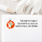 Charming PolarBear Kerstfeestdag Etiket (Insitu)