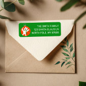 Charming PolarBear Kerstfeestdag Etiket