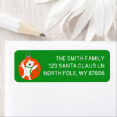 Charming PolarBear Kerstfeestdag Etiket (Insitu)