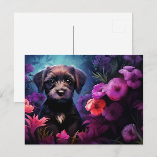 Charming Pooch-briefkaart Briefkaart (Voorkant / Achterkant)