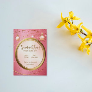 Charming Powder Roze  Prom Invitation Flyer