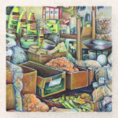 Charming Promises of a Fine Tekka Center Singapore Glazen Onderzetter (Voorkant)