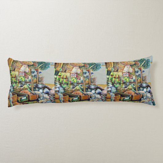 Charming Promises of fine Tekka Center, Singapore Lichaamskussen (Achterkant)