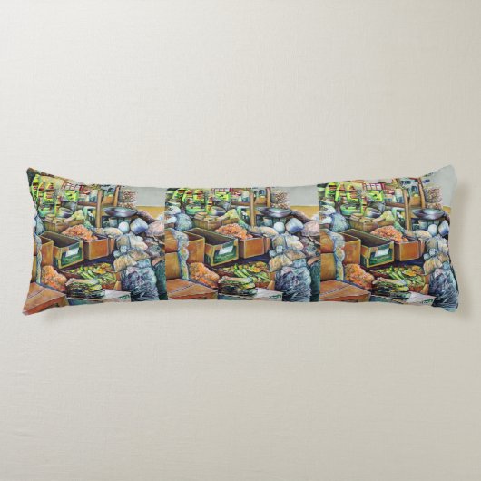 Charming Promises of fine Tekka Center, Singapore Lichaamskussen (Voorkant)