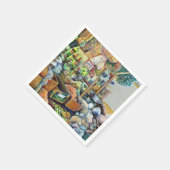 Charming Promises of fine Tekka Center, Singapore Servetten (Hoek)