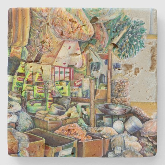 Charming Promises of fine Tekka Center, Singapore Stenen Onderzetter (Voorkant)