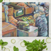 Charming Promises of fine Tekka Center, Singapore Theedoek (Gevouwen)