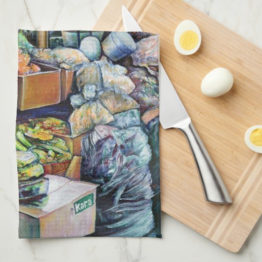 Charming Promises of fine Tekka Center, Singapore Theedoek (Quarter Fold)