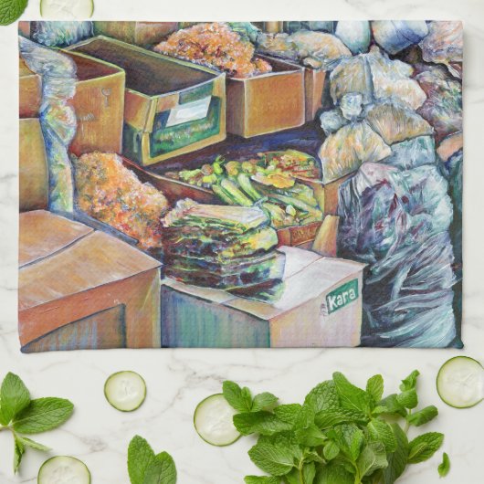 Charming Promises of the Fine Tekka Center, Singap Theedoek (Gevouwen)