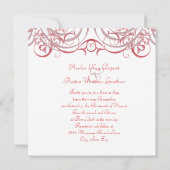 Charming Red Birdcage Weddenschap Kaart (Achterkant)
