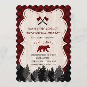 Charming Red Buffalo-speldenBaby shower Kaart