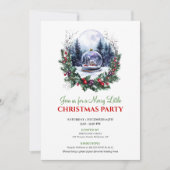 Charming Red Green Holiday Scene Invitation Card Kaart (Voorkant)