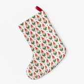 Charming Red Hat Green Gnome Holiday Stocking Kleine Kerstsok (Achterkant (Hangend))
