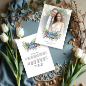 Charming Romantic Floral & Transparency Overlay Bedankkaart