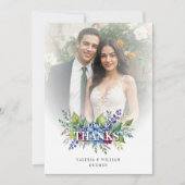 Charming Romantic Floral & Transparency Overlay Bedankkaart (Voorkant)
