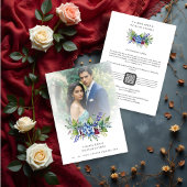 Charming Romantic Floral & Transparency Overlay Save The Date