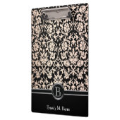 Charming Roos Floral Damask Monogram Klembord (Links)