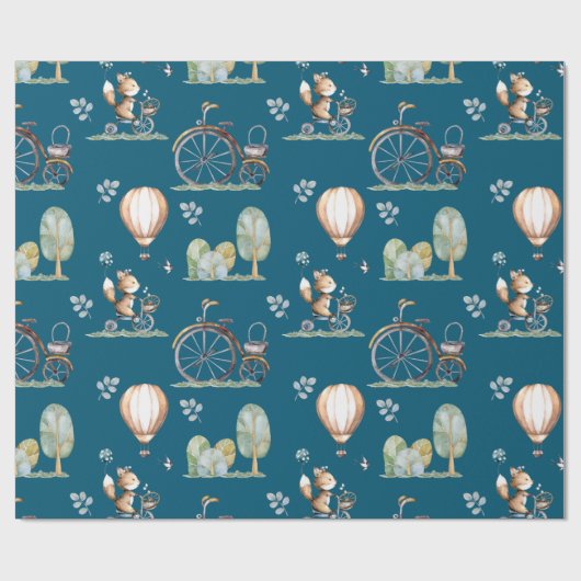 Charming Rustic Boho Woodland Animal Kinderen van  Cadeaupapier (Vlak)