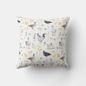 Charming Rustic Farmhouse Chicken | Vogelvlekken Kussen (Achterkant)