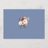 Charming Rustic Flowers Dusty Blue Reception Informatiekaartje (Achterkant)