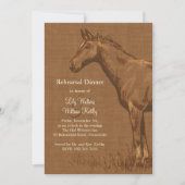 Charming Rustic Horse Rehearsal Dinner Invite Kaart (Voorkant)