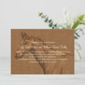 Charming Rustic Horse Wedding Invitation Kaart (Staand voorkant)