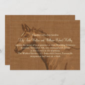 Charming Rustic Horse Wedding Invitation Kaart (Voorkant / Achterkant)