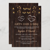 Charming Rustic Lamp Old Barn I DO BBQ Kaart (Voorkant / Achterkant)