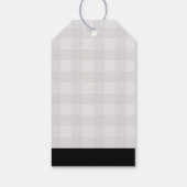 Charming Rustic Light Grey Buffalo Plaid With Love Cadeaulabel (Achterkant)