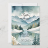 Charming Rustic Mountains Landscape Watercolor Kaart (Voorkant)