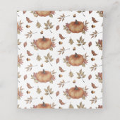 Charming Sage Autumn Pumpkin Thanksgiving Plaatskaartje (Binnenkant ongevouwen)