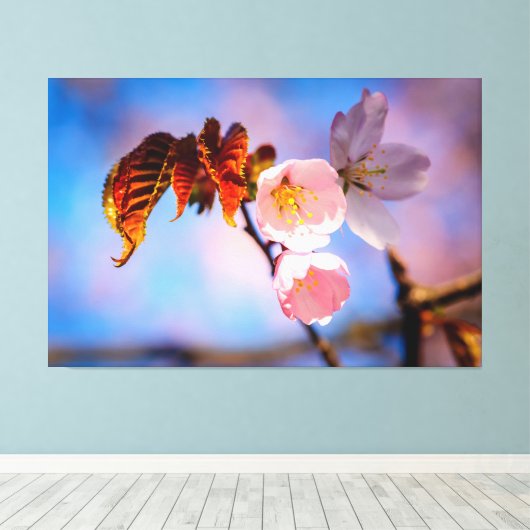 Charming Sakura Blossom Canvas Afdruk (Insitu (Houten vloer))