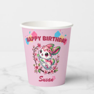 Charming Sakura Bunny Papieren Bekers