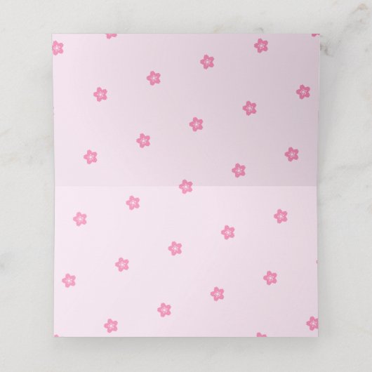 Charming Sakura Bunny Plaatskaartje (Binnenkant ongevouwen)