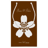 Charming Sakura in Chocolate Gift Bag Klein Cadeauzakje (Achterkant)