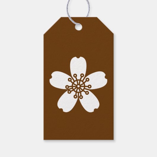 Charming Sakura in Chocolate Gift Label Cadeaulabel (Voorkant)