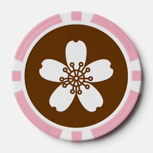 Charming Sakura in Chocolate Poker Chips (Voorkant)