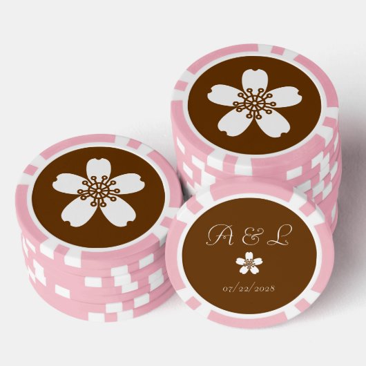 Charming Sakura in Chocolate Poker Chips (Opstapeling)