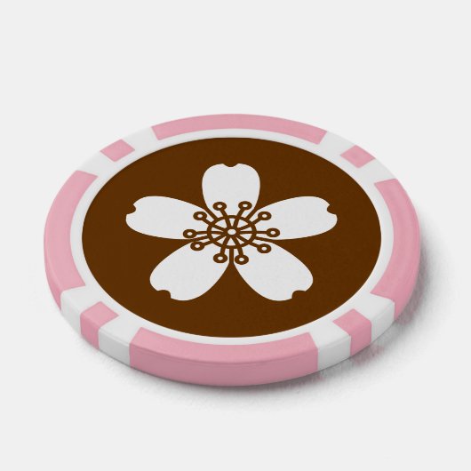 Charming Sakura in Chocolate Poker Chips (Enkel)