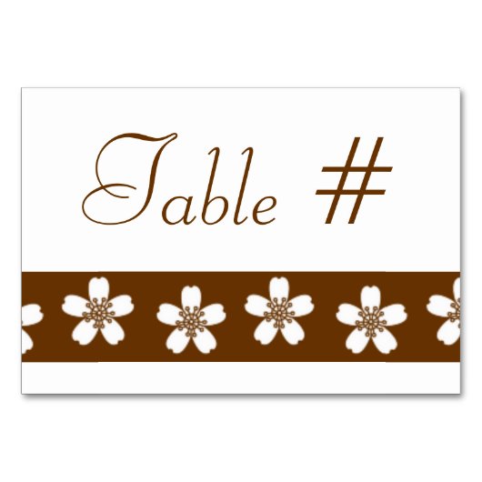 Charming Sakura in Chocolate Table Kaart (Voorkant)